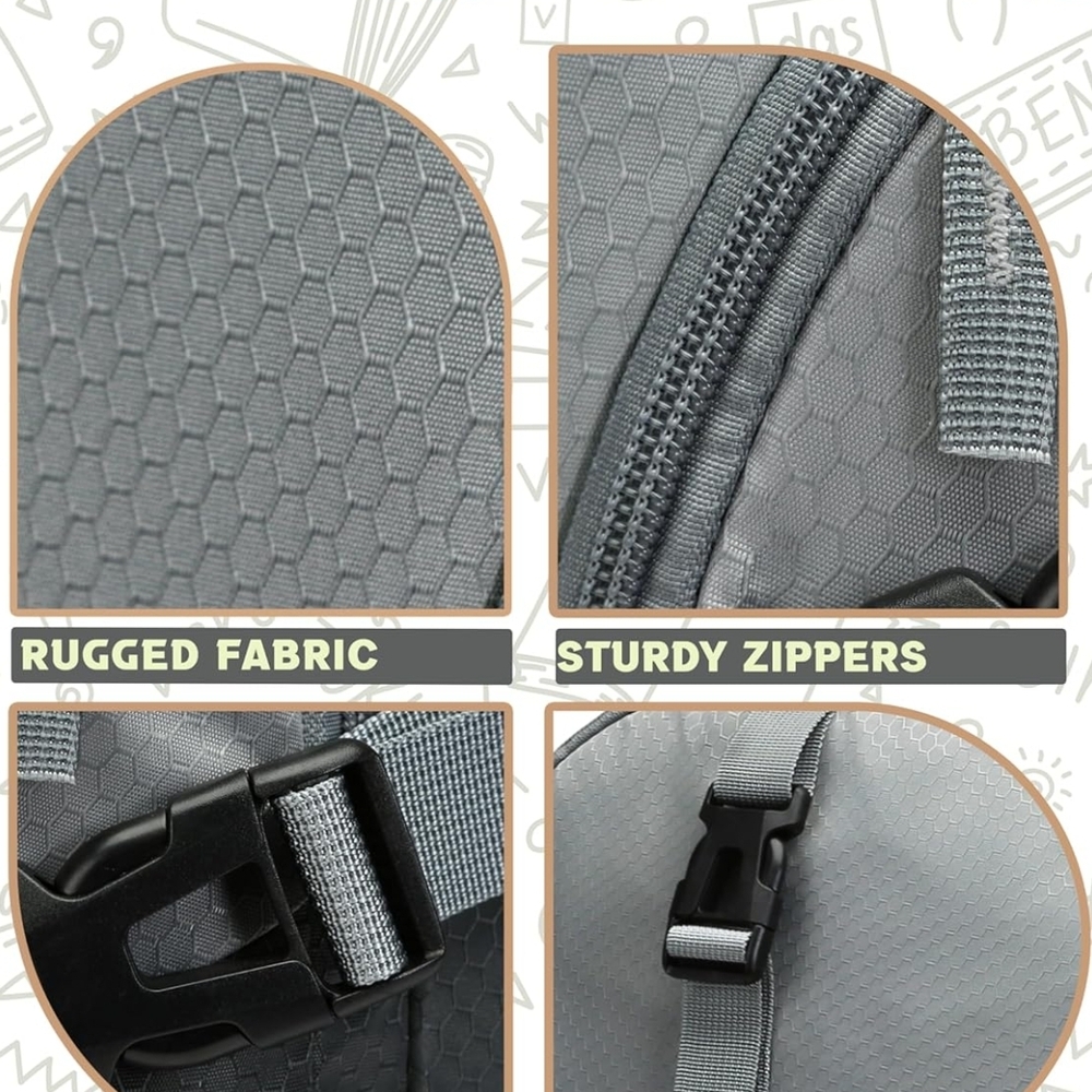 Large Gray Backpack - Picture 5 of 9